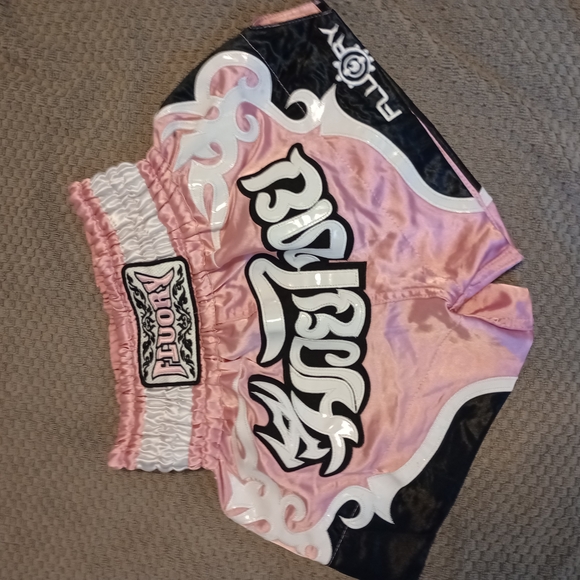 Fluroy Pants - Fluory Pink and White Boxing Shorts